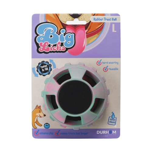 Rubber Treat Ball Pink & Green