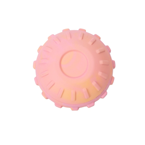 Rubber Treat Ball - Small - Pink & Orange