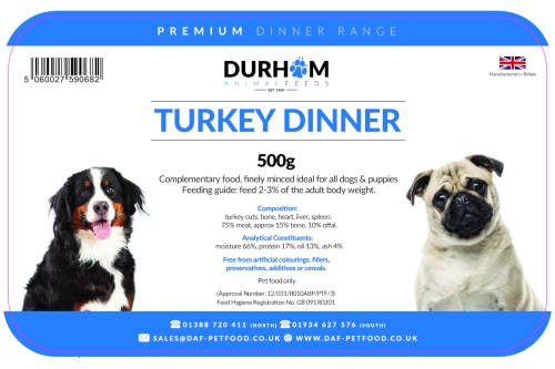 Turkey Dinner (Box) - 24 x 500g