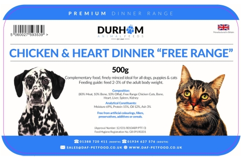 Chicken & Heart Dinner (Free Range)