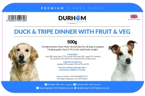 Duck & Tripe Dinner, with Fruit & Veg