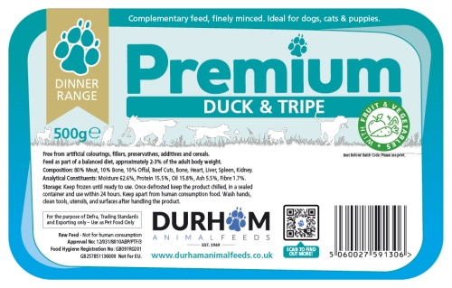 Duck & Tripe Dinner, with Fruit & Veg