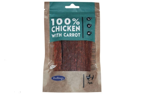 Hollings - 100% Chicken Bar With Carrot (Box) - 10 x 7pcs