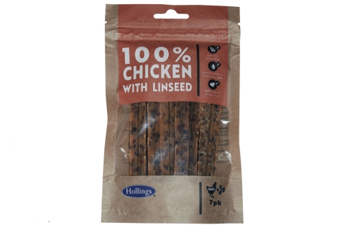 Hollings - 100% Chicken Bar With Linseed (Box) - 10 x 7pcs