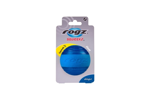Rogz Squeekz Ball Blue